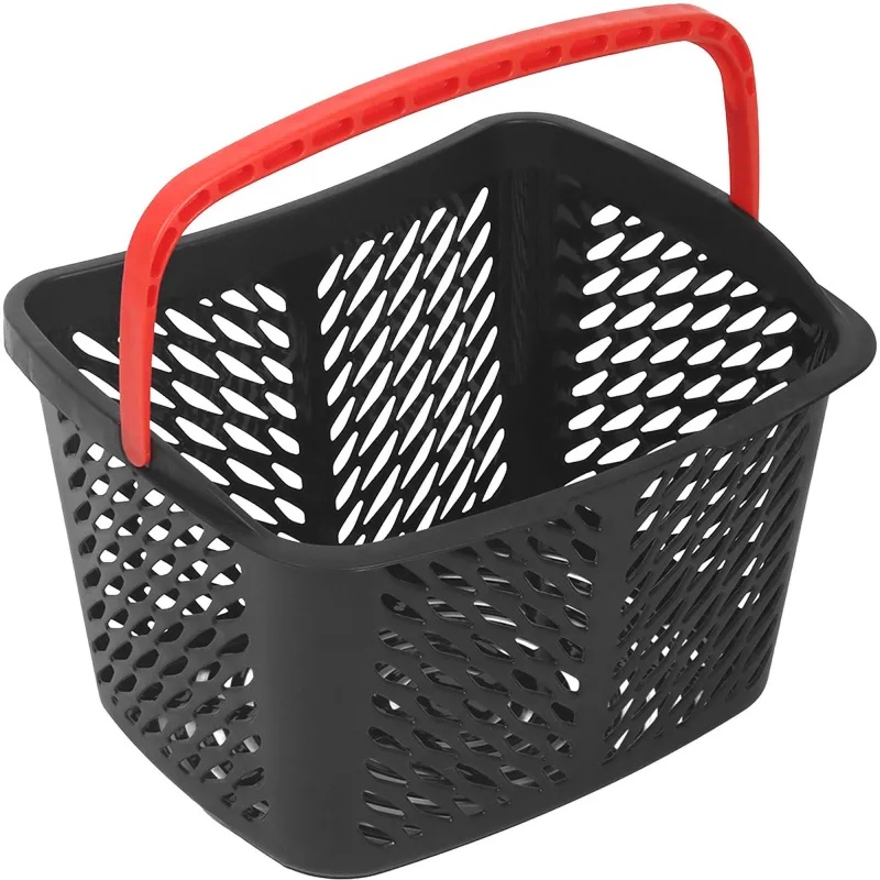 Корзина покупательская REK_Комус Мебель B20C.ECO.BL.RD 20л черная с кра.руч