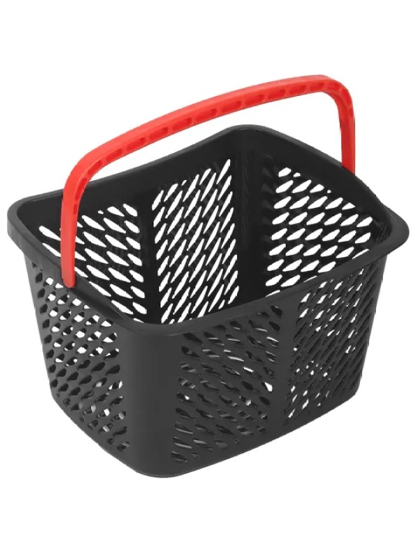 Корзина покупательская REK_Комус Мебель B20C.ECO.BL.RD 20л черная с кра.руч