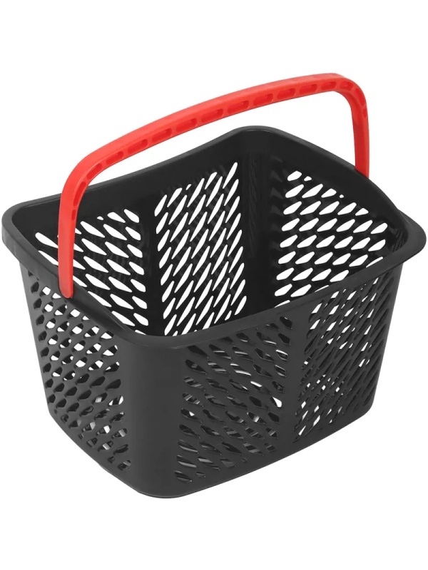 Корзина покупательская REK_Комус Мебель B20C.ECO.BL.RD 20л черная с кра.руч