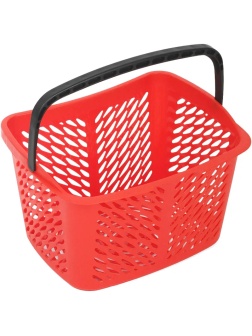 Корзина покупательская REK_Комус Мебель B20C.ECO.RD.BL 20л красн. с чер.руч