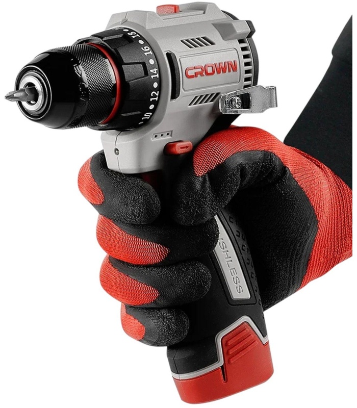 Дрель-шуруповерт аккумуляторная CROWN CT21129HMX-2 BMC