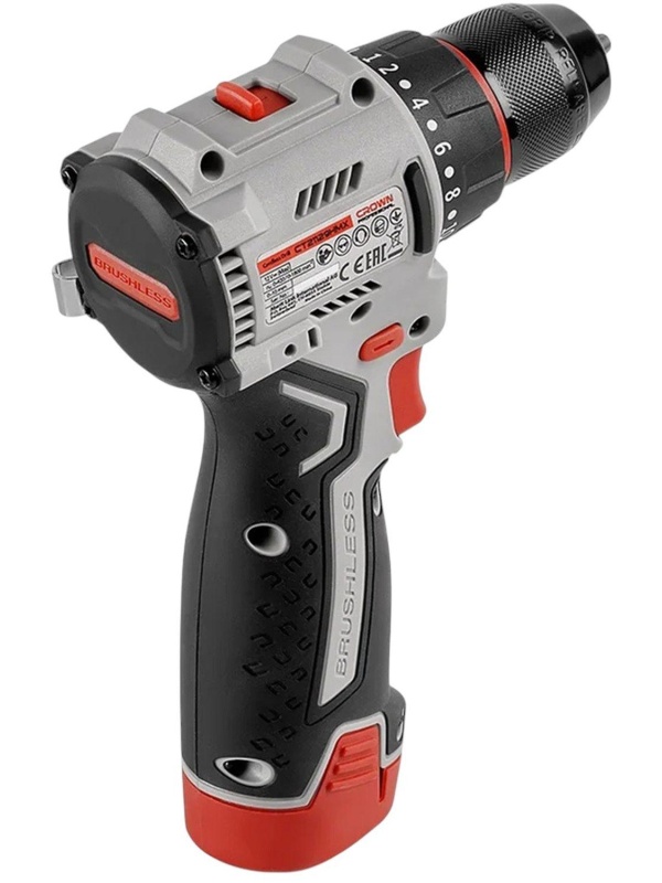 Дрель-шуруповерт аккумуляторная CROWN CT21129HMX-2 BMC