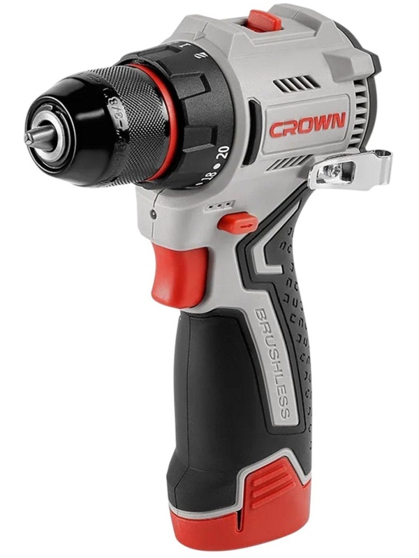 Дрель-шуруповерт аккумуляторная CROWN CT21129HMX-2 BMC