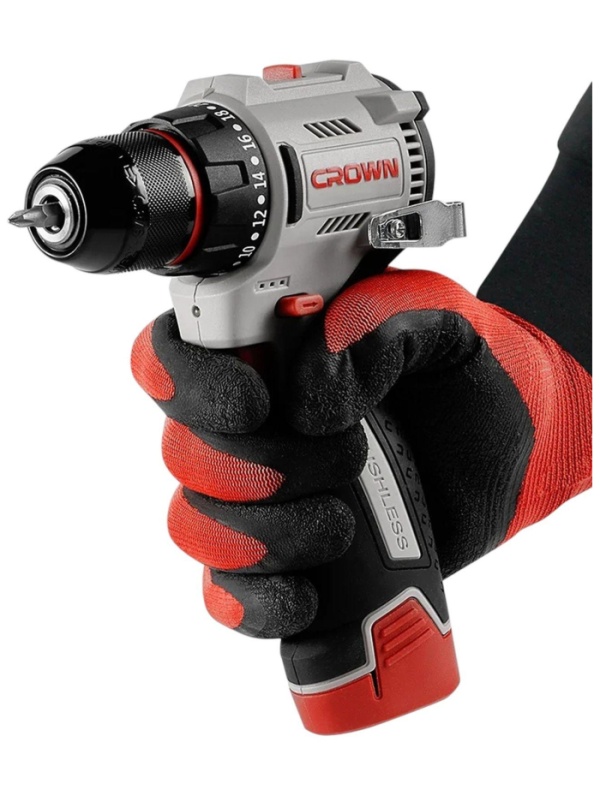 Дрель-шуруповерт аккумуляторная CROWN CT21129HMX-2 BMC