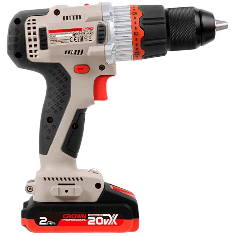Дрель-шуруповерт ударная аккумуляторная BL CROWN CT21093HMX-2 BMC