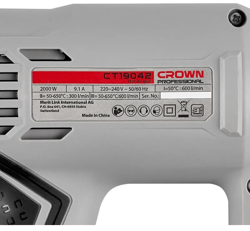 Фен технический CROWN CT19042K