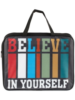 Папка школьника А4 с ручками + твердое дно, ШИРОКАЯ,ПШ-11, ВЕРЬ В СЕБЯ 2023