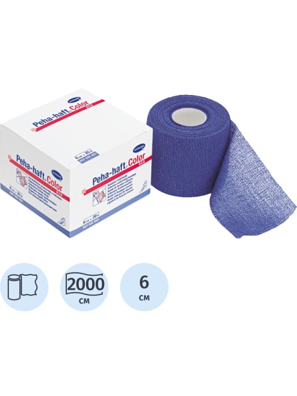 Бинт самофикс эласт 20м х 6см, синий, PEHA-HAFT