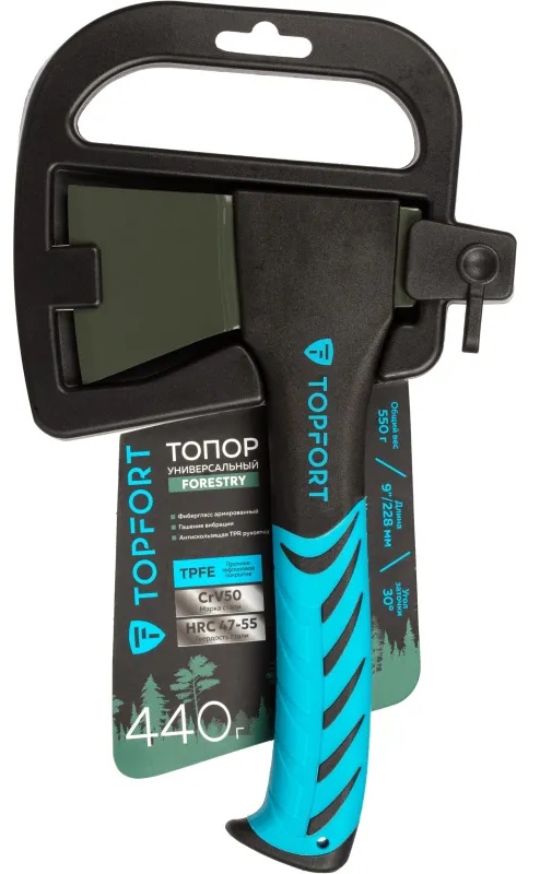 Топор универсальный TOPFORT Forestry 9/228мм, 440g/550g фиберглас
