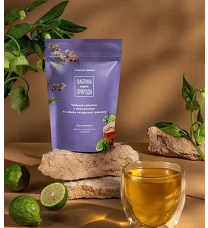 Чайный напиток Фабрика природы с бергамотом из семян татарской гречихи 45г