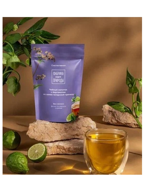 Чайный напиток Фабрика природы с бергамотом из семян татарской гречихи 45г