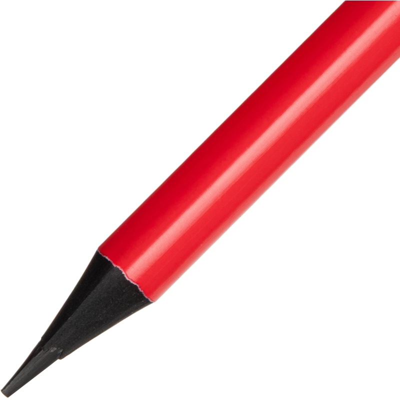 Карандаш чернографитный Attache пластик, трехгранн, с ластиком, ассорти