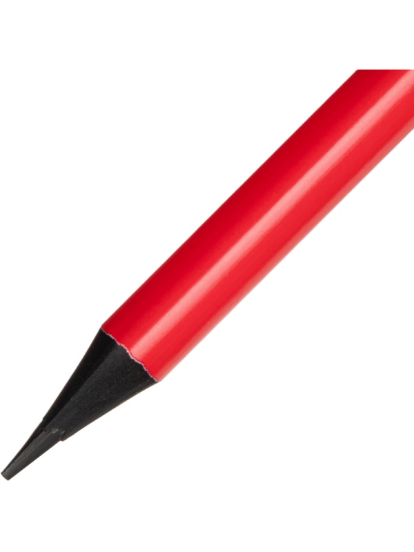 Карандаш чернографитный Attache пластик, трехгранн, с ластиком, ассорти