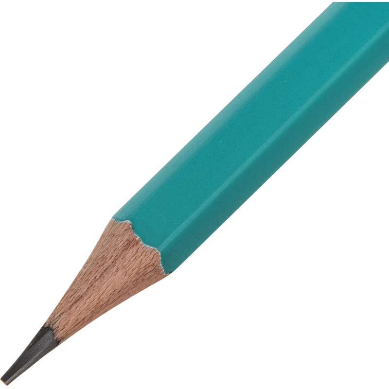 Карандаш чернографитный Комус Aquamarine дерево, шестигр, с ласт., зел.корп