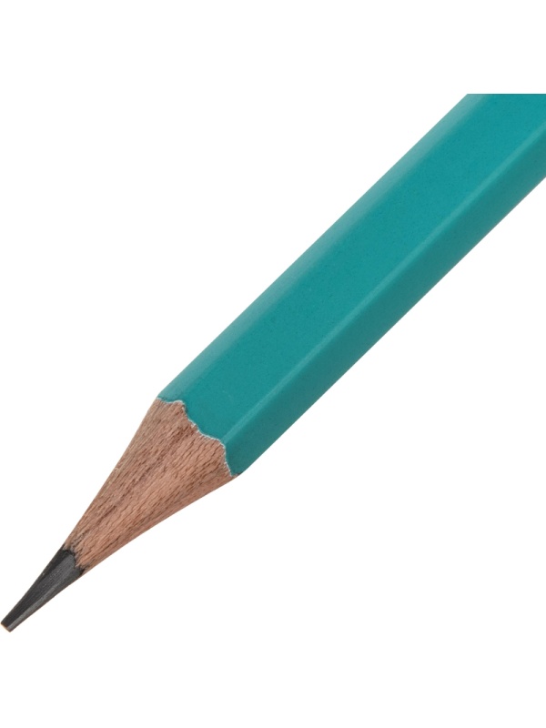 Карандаш чернографитный Комус Aquamarine дерево, шестигр, с ласт., зел.корп