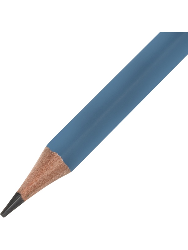 Карандаш чернографитный Комус Denim, деревянный, трехгранный, с ластиком