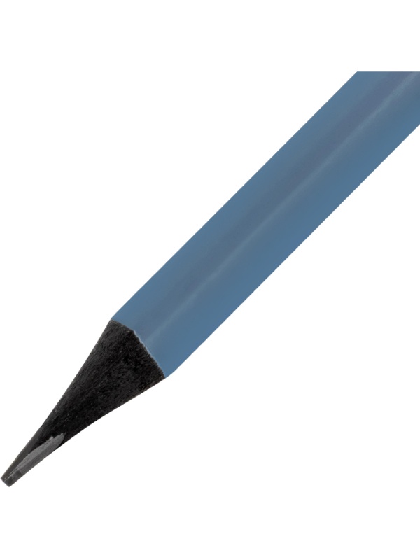 Карандаш чернографитный Комус Denim Mix, черн.дер., трехг, б/ласт, в асс