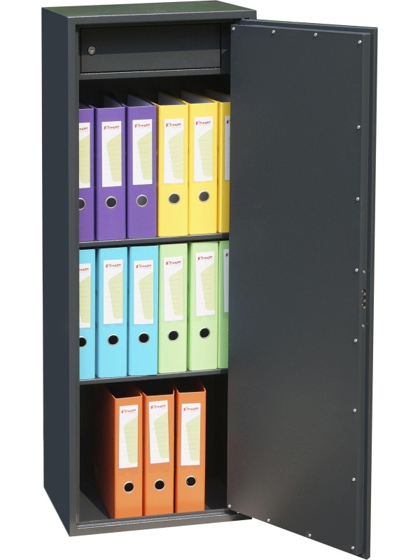 Шкаф для бумаг металлический Комус Мебель Cobalt TSL-125M, 460х340х1250 мм
