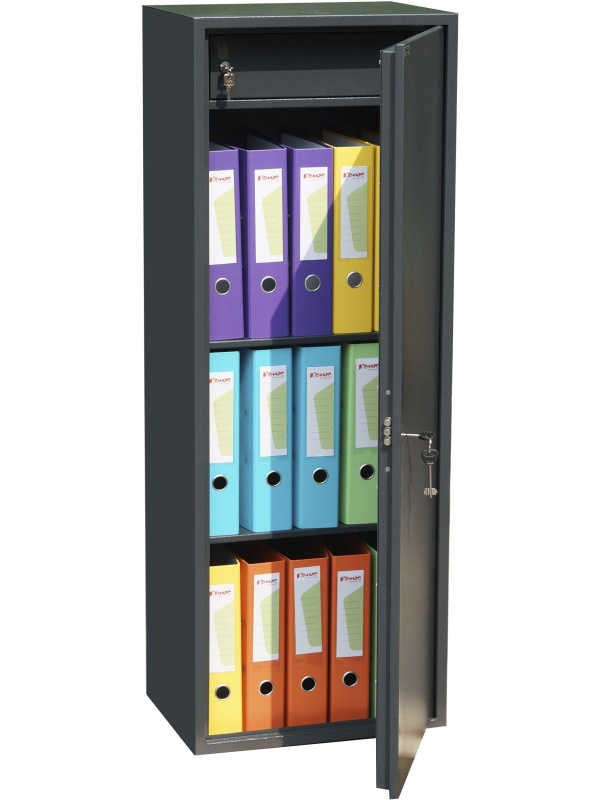 Шкаф для бумаг металлический Комус Мебель Cobalt TSL-125M, 460х340х1250 мм