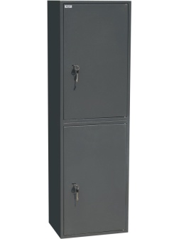 Шкаф для бумаг металлический Комус Мебель Cobalt TSL-127/2M, 340х460х1272мм