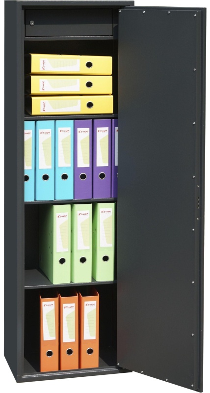 Шкаф для бумаг металлический Комус Мебель Cobalt TSL-150M, 340х460х1500 мм