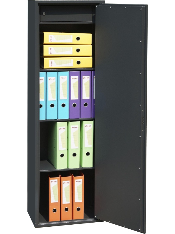 Шкаф для бумаг металлический Комус Мебель Cobalt TSL-150M, 340х460х1500 мм