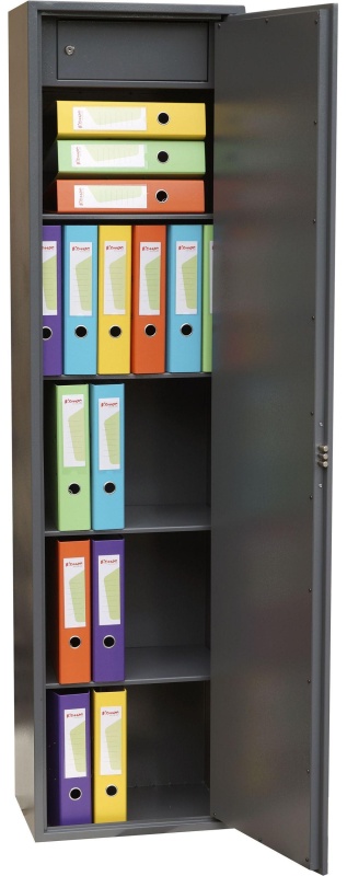 Шкаф для бумаг металлический Комус Мебель Cobalt TSL-180M, 340х460х1800 мм