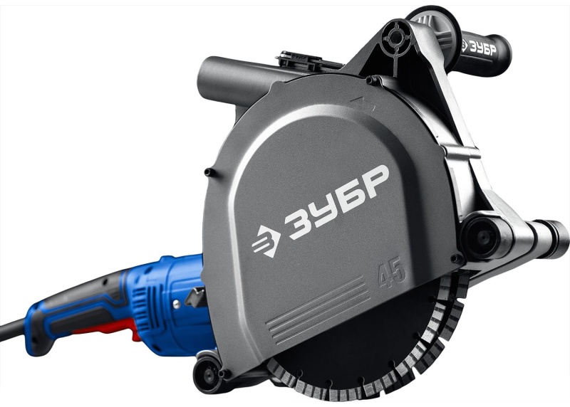 Штроборез ЗУБР d180 мм,2200Вт,45 мм,метал.ящик,профессионал ЗШ-П45-2200 ПТК
