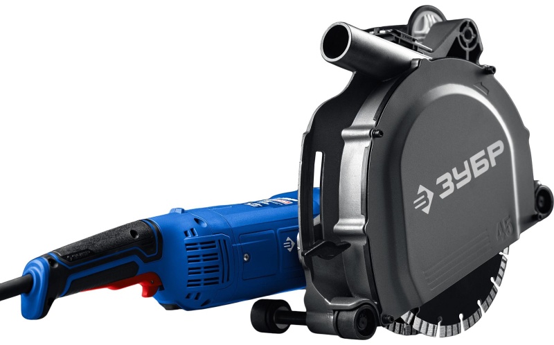 Штроборез ЗУБР d180 мм,2200Вт,45 мм,метал.ящик,профессионал ЗШ-П45-2200 ПТК