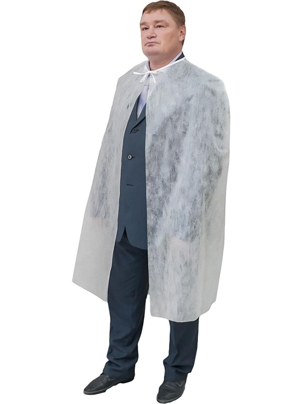 Накидка для посетителя, р.110х160см, пл.15 г, цвет голубой, 10шт/уп