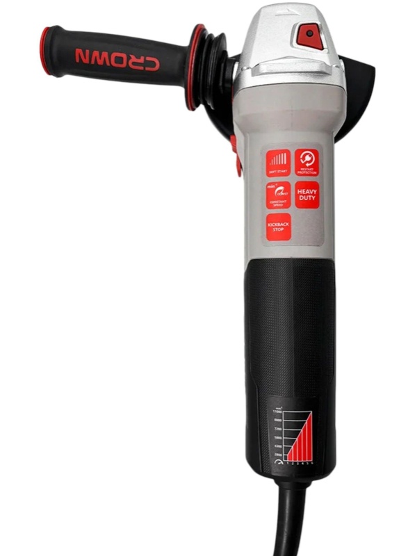 Шлифмашина угловая машина CROWN CT13677-125RSV