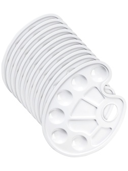 Палитра художника Гамма, 10 ячеек, пластик, 10 шт., белая