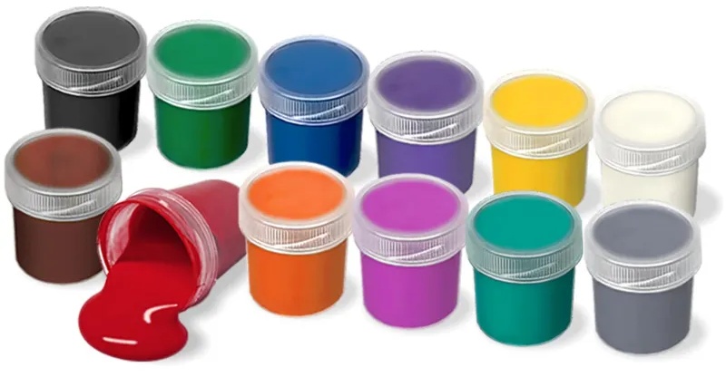 Краски пальчиковые набор 12 цветов по 20мл АЗБУКА ЦВЕТА Арт.91-12.20-00