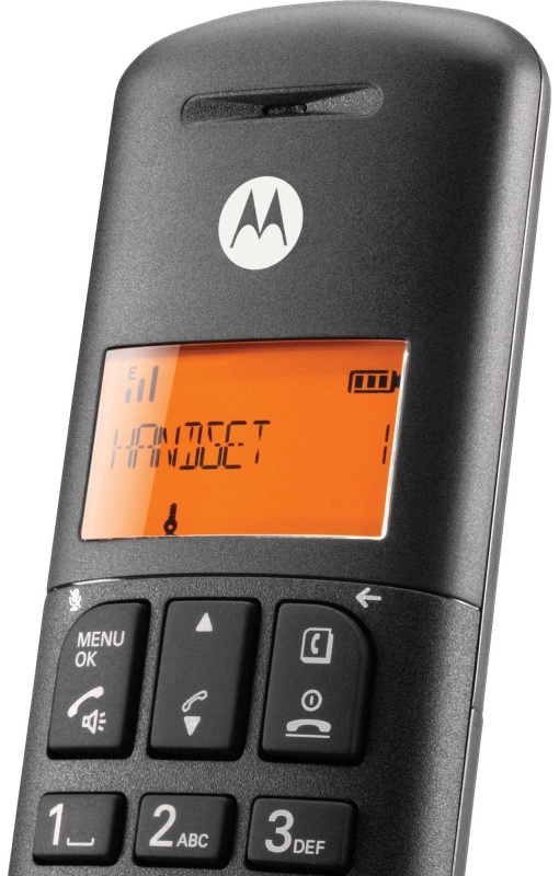 Радиотелефон Motorola DECT E203 (цвет Черный) (кмпл 3 трубки)