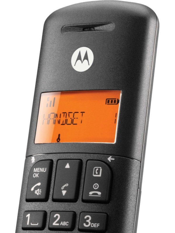 Радиотелефон Motorola DECT E203 (цвет Черный) (кмпл 3 трубки)