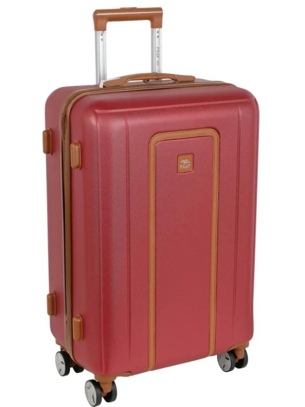 Чемодан средний,(3-ой) Wine бордовый (24) пластикABS,РР5509