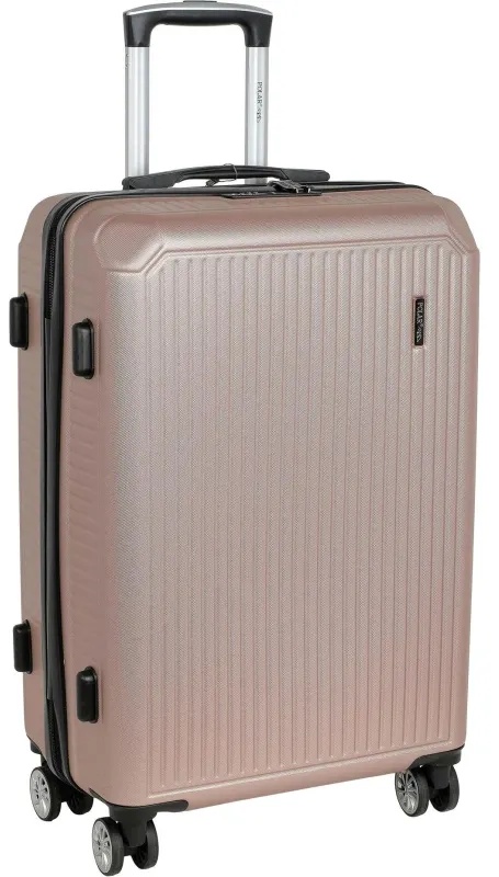 Чемодан средний, (2-ой) Rose розовый (24) пластикABS,РР5661