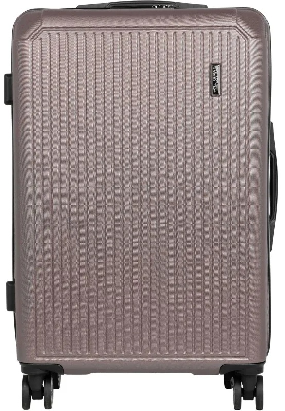 Чемодан средний, (2-ой) Rose розовый (24) пластикABS,РР5661