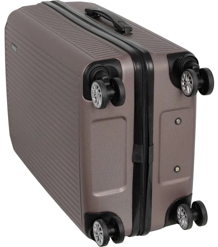 Чемодан средний, (2-ой) Rose розовый (24) пластикABS,РР5661