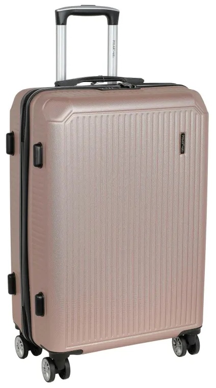 Чемодан средний, (2-ой) Rose розовый (24) пластикABS,РР5661