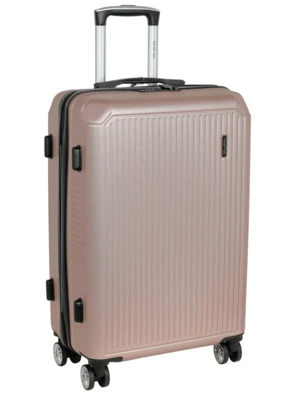 Чемодан средний, (2-ой) Rose розовый (24) пластикABS,РР5661