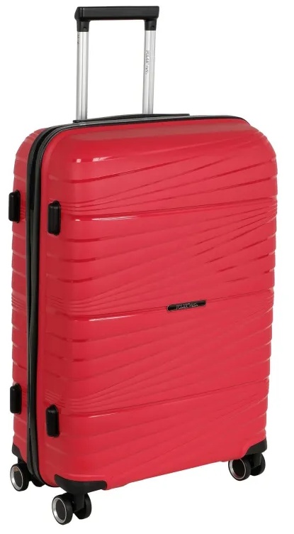 Чемодан средний,(3-ой) Red красный (24) пластик PC, РР820