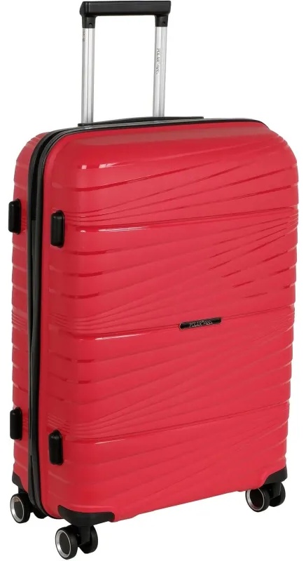Чемодан средний,(3-ой) Red красный (24) пластик PC, РР820