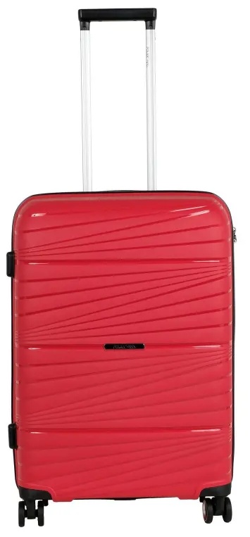 Чемодан средний,(3-ой) Red красный (24) пластик PC, РР820