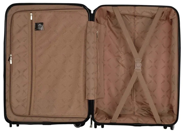 Чемодан средний,(3-ой) Red красный (24) пластик PC, РР820