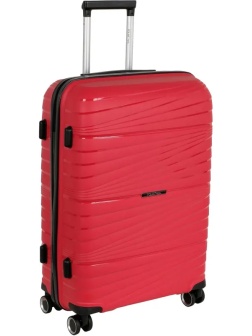 Чемодан средний,(3-ой) Red красный (24) пластик PC, РР820