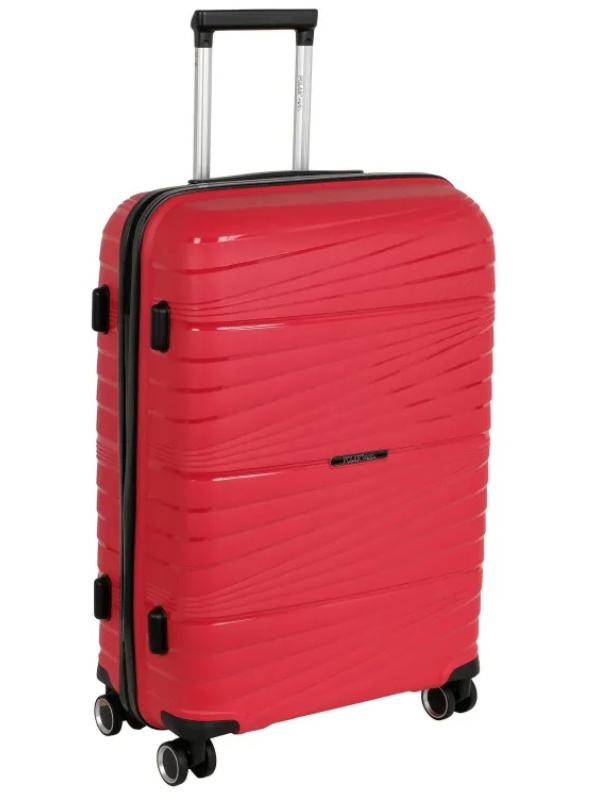 Чемодан средний,(3-ой) Red красный (24) пластик PC, РР820