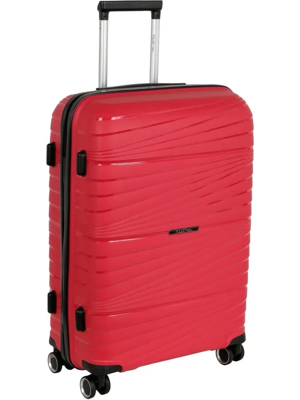 Чемодан средний,(3-ой) Red красный (24) пластик PC, РР820