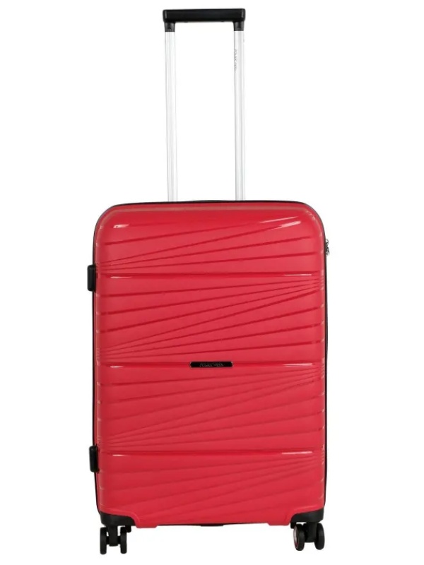 Чемодан средний,(3-ой) Red красный (24) пластик PC, РР820