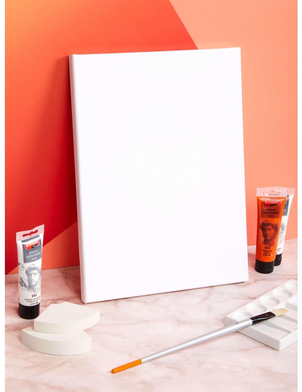 Холст на подрамнике Комус Арт 30х40см, 100% хлопок, мелкое зерно, 280 г/м2